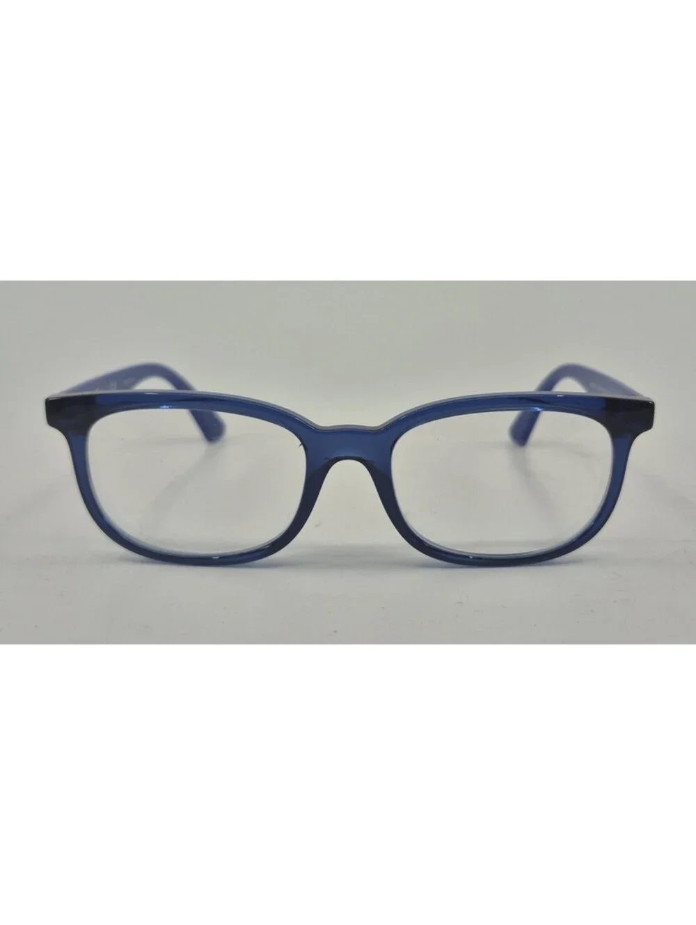Ray-Ban Eyeglasses Frames Kids RB1584 3686 Clear Blue Square Horn Rim 48-16-125